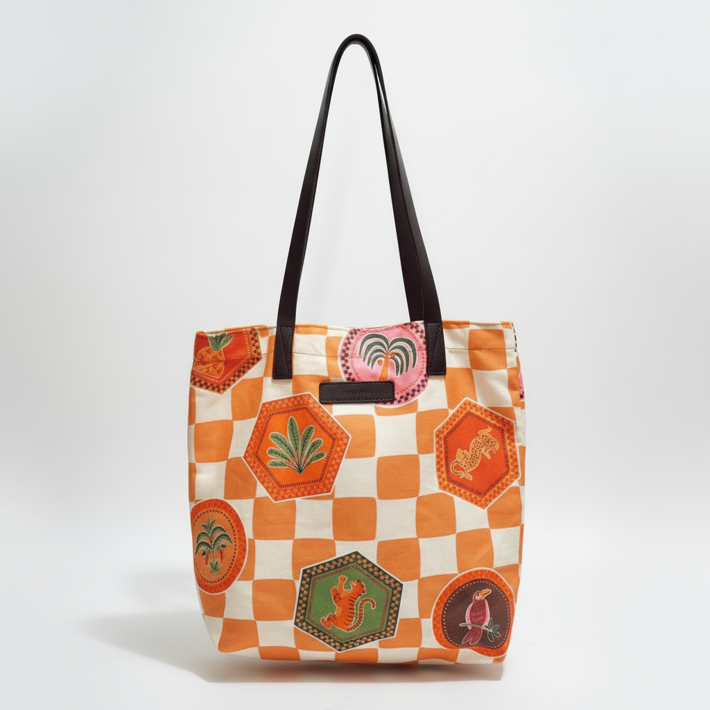 Leather Handle tote